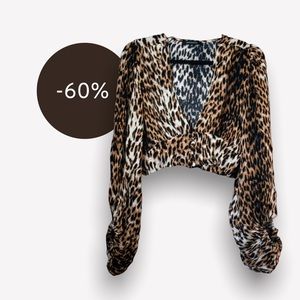 NEW Leopard Print Crop Top - Olivacious (M)